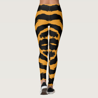 Vet Tiger Streeppatroon Zwart Oranje Dierenhuid Leggings