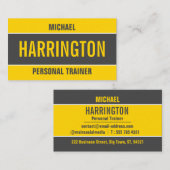 Vet tijdelijk geel en grijs minimalistisch Pro Visitekaartje (Voorkant / Achterkant)