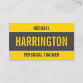 Vet tijdelijk geel en grijs minimalistisch Pro Visitekaartje (Voorkant)