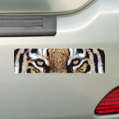 Vet tijger portret Grafische persstijl Bumpersticker (Op auto)