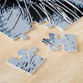 Vet tijger portret Grafische persstijl Legpuzzel (Zijkant)