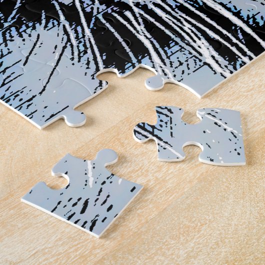 Vet tijger portret Grafische persstijl Legpuzzel (Zijkant)