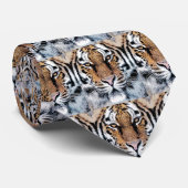 Vet tijger portret Grafische persstijl Stropdas (Opgerold)