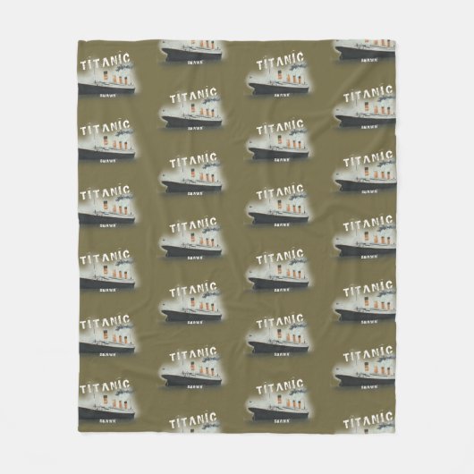 Vet Titanic Custom Name Fleece Deken (Voorkant)