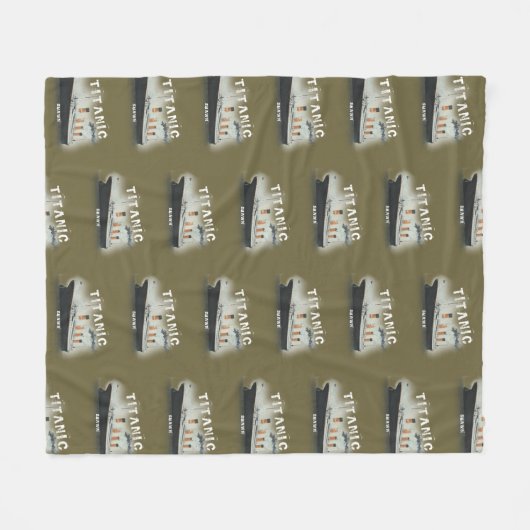 Vet Titanic Custom Name Fleece Deken (Voorkant (Horizontaal))