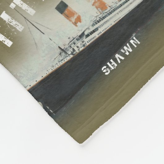 Vet Titanic Custom Name Fleece Deken (Hoek)