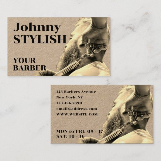 Vet  Toon kapper Visitekaartje (Voorkant / Achterkant)