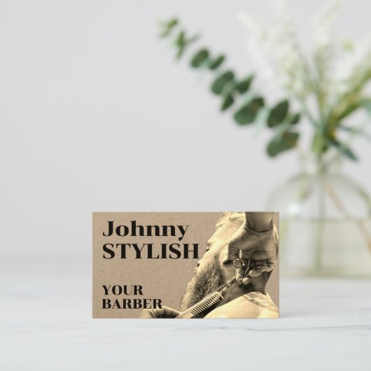 Vet  Toon kapper Visitekaartje (Staand voorkant)
