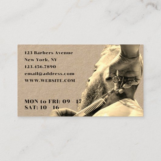 Vet  Toon kapper Visitekaartje (Achterkant)