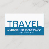 vet TRAVEL (kleur aanpasbaar) Visitekaartje (Voorkant)