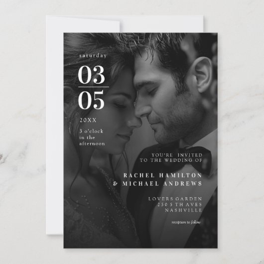 Vet, Trending, B & W-foto, Huwelijk Kaart (Voorkant)