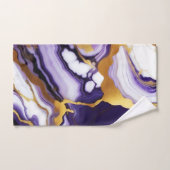 Vet Trendy paarse geel Gouden faux marmer Bad Handdoek (Handdoek)