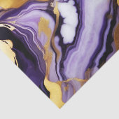 Vet Trendy paarse geel Gouden faux marmer Tissuepapier (Detail)