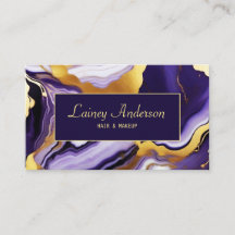 Vet Trendy paarse geel Gouden faux marmer