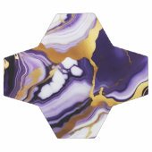 Vet Trendy paarse geel Gouden faux marmer Voetbal (Enkel)