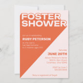 Vet Trendy Typografie Kleur Blok Foster Douche Kaart (Voorkant)