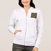 Vet Tribal Geometrisch Patroon Kleurrijke Etnische Hoodie (Voorkant)