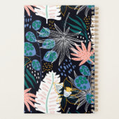Vet Tropisch Botanisch Patroon Monogram 2024 Planner (Achterkant)