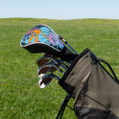 Vet Tropisch oliepatroon met Hummingbird Golfheadcover (Insitu)