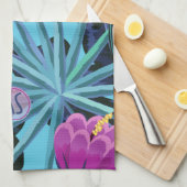 Vet Tropisch oliepatroon met Hummingbird Theedoek (Quarter Fold)