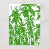 Vet Tropisch Palm Trees Pattern & Dank u Briefkaart (Voorkant)