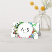 Vet Tropisch Palmblad Botanisch Tafelnummer Plaatskaartje (Achterkant)