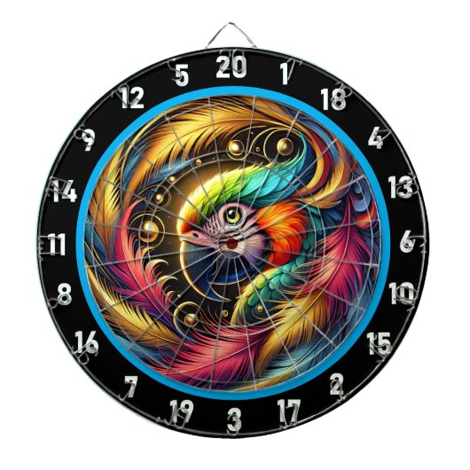 Vet Tropisch Parrot Dartbord Delight (Voorkant)