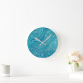 Vet Turquoise Marmeren Patroon Wandklok (Huis)
