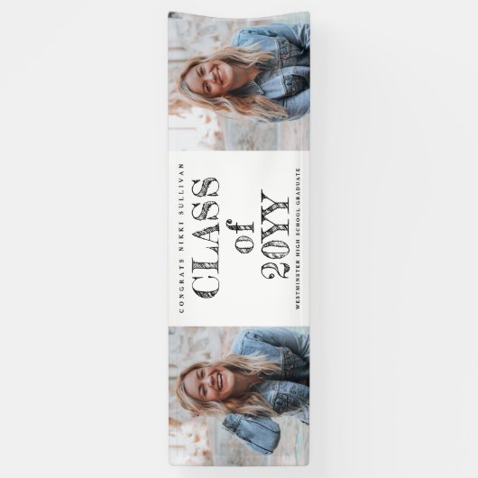 Vet Type 2 Foto-Afstuderen Spandoek (Verticaal)