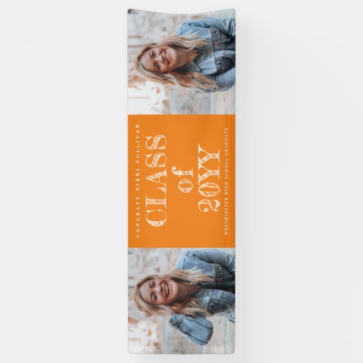 Vet Type 2 Foto-Afstuderen Spandoek (Verticaal)