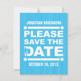 Vet type balk Mitzvah Save the Date in Light Blue