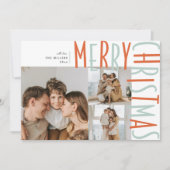 Vet Type Drie Foto Kerst Kaarten (Voorkant)