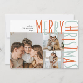 Vet Type Drie Foto Kerst Kaarten