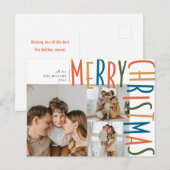 Vet Type Drie Foto Kerstmis ansichtkaarten Feestdagenkaart (Voorkant / Achterkant)