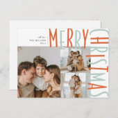 Vet Type Drie Foto Kerstmis ansichtkaarten Feestdagenkaart (Voorkant / Achterkant)