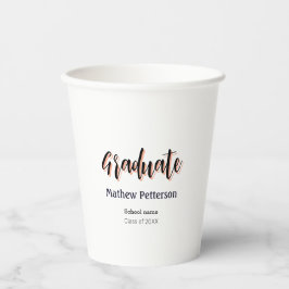 Vet type eenvoudig zwart stijlvol modern afstudere papieren bekers