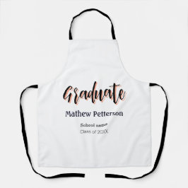 Vet type eenvoudig zwart stijlvol modern afstudere schort