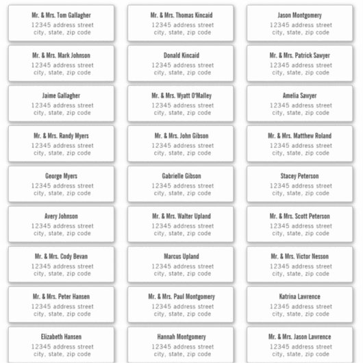 Vet type gastsysteem Adresetiketten Sticker (Voorkant)