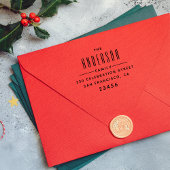 Vet Typografie Aangepaste naam Retouradres Rubberstempel