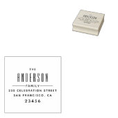 Vet Typografie Aangepaste naam Retouradres Rubberstempel (Gestempeld)