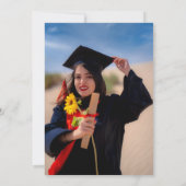 Vet Typografie Afstuderen Uitnodigen Kaart (Achterkant)