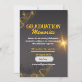 Vet Typografie Afstuderen Uitnodigen Kaart (Voorkant)