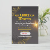 Vet Typografie Afstuderen Uitnodigen Kaart (Staand voorkant)