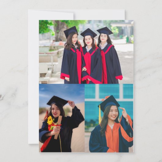 Vet Typografie Afstuderen Uitnodigen Kaart (Achterkant)