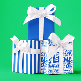 Vet Typografie Boy Script Baby shower Inpakpapier Vel