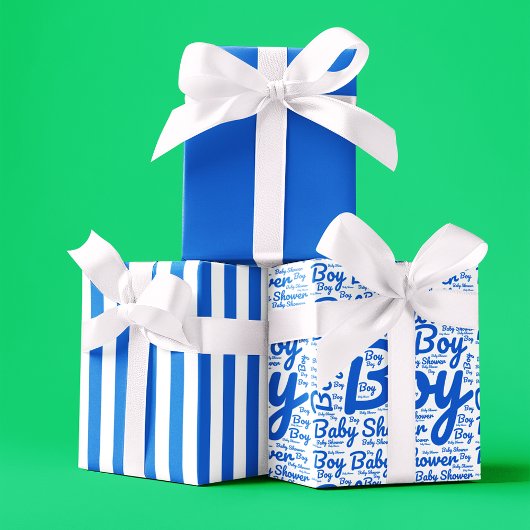 Vet Typografie Boy Script Baby shower Inpakpapier Vel