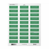 Vet Typografie Bright Groen Blauw Modern Adres Etiket (Full Sheet)