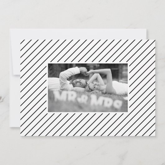 Vet typografie Dank je trouwfoto Bedankkaart (Achterkant)