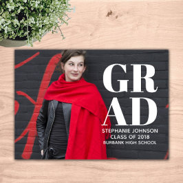 Vet Typografie Foto Afstuderen | Wit Kaart