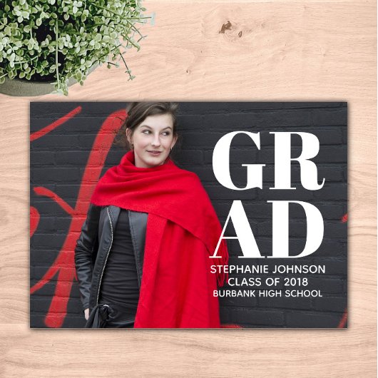 Vet Typografie Foto Afstuderen | Wit Kaart